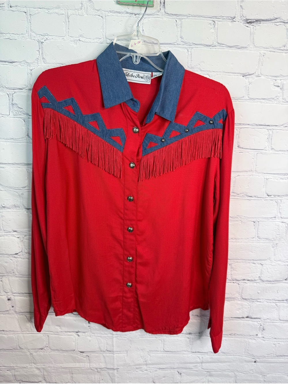 ADOBE ROSE Vintage Western Button Down Shirt Medium